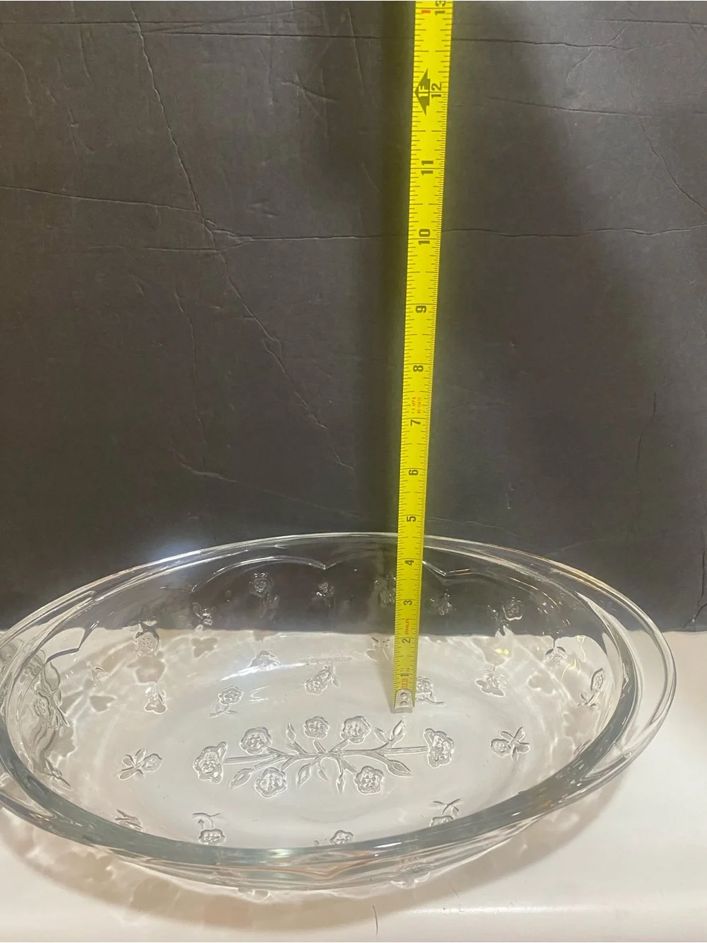 Vintage Anchor Hocking Savannah Glass Oval 2 Qt Lidded Casserole Dish Floral Ros